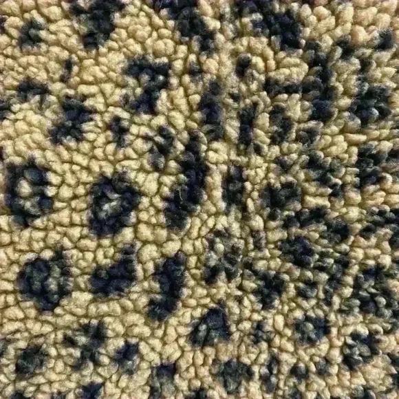 Madewell Full Zip Leopard Animal Print Sherpa Jacket XS 2 Front Pockets Soft - Picture 9 of 11